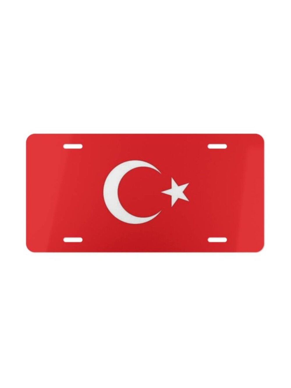 Turkey Flag Vanity License Plate | Turkish Emblem Car Tag Front Decorative